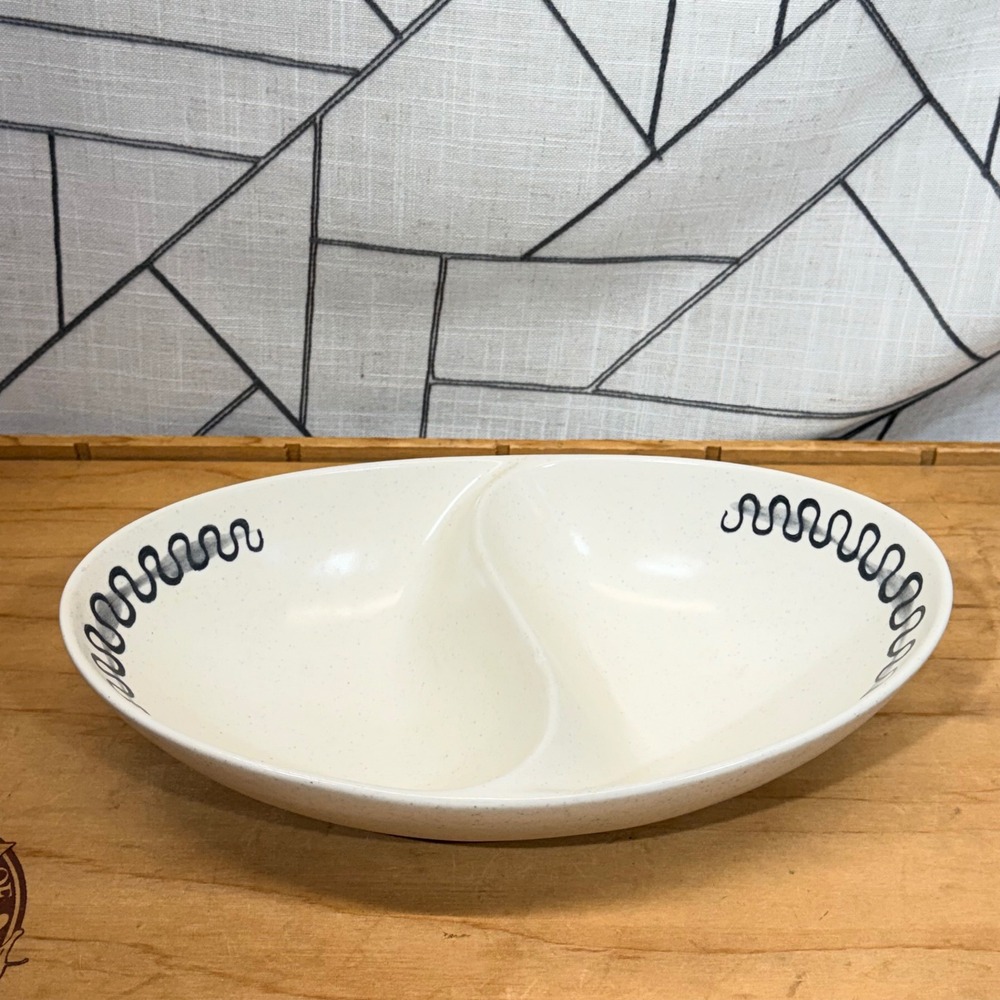 Vernonware Metlox Aztec Poppy Divided Serving Vegetable Dish MCM California READ